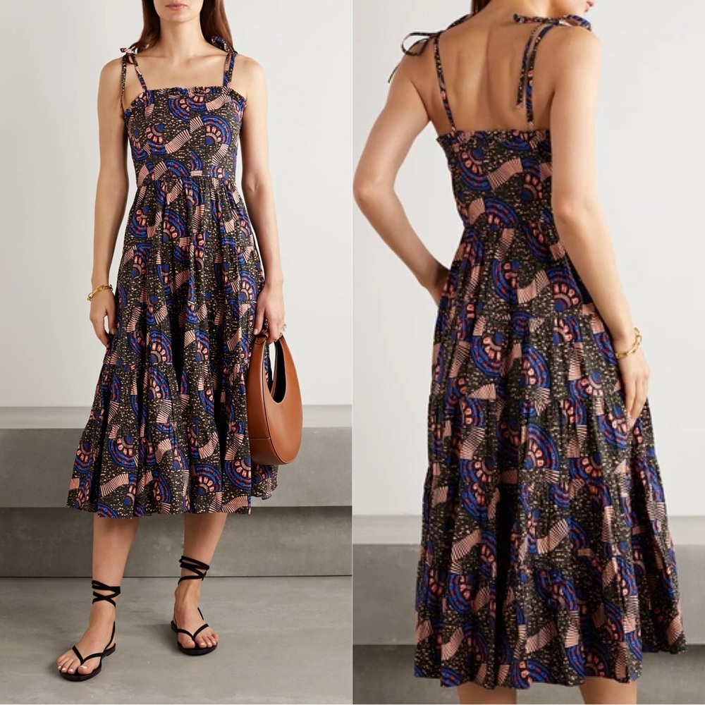 Ulla Johnson Multicolor Patterned Midi Dress - image 7